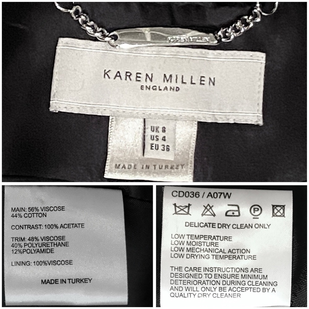 KAREN MILLEN Rare Signature Ponyskin Tailored Buckle Trench Coat - Picture 2 of 16